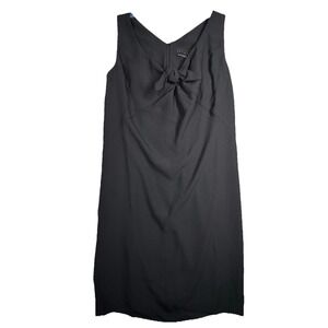 Hatch Dress Womens 6 (2) Black Tie Detail The‎ Reid Dress Neutral Minimalist